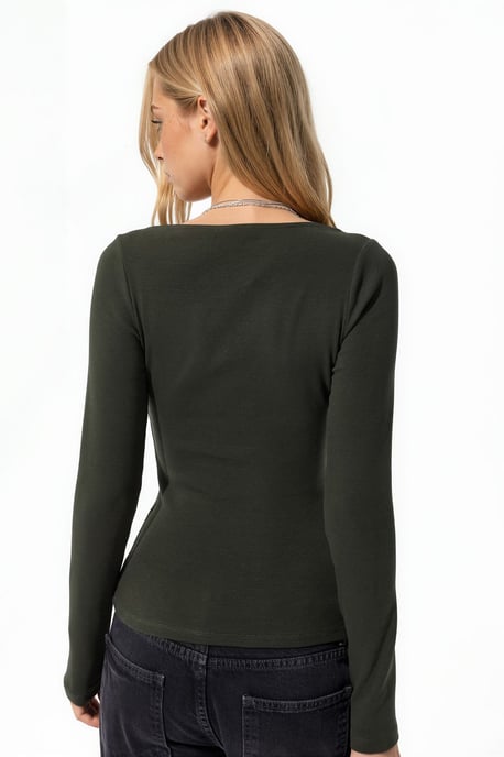 Lace Gedetailleerde V-hals Blouse - Image 3