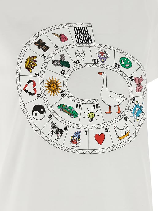 Moschino Vit Bomull T-shirt - Image 4