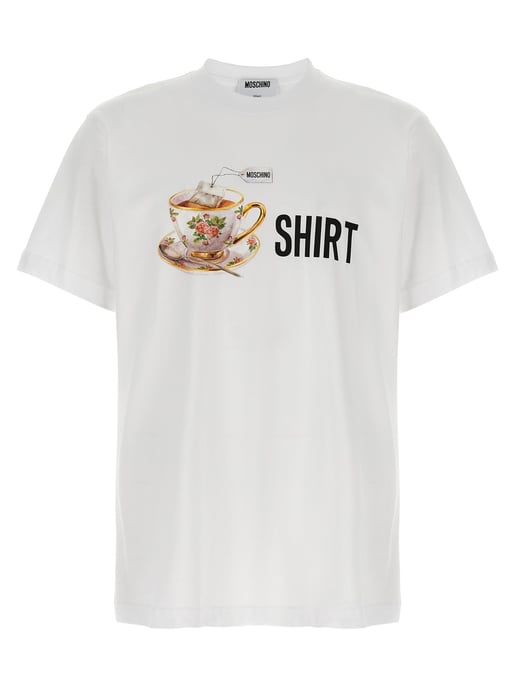 Moschino White Cotton T-Shirt - Image 1