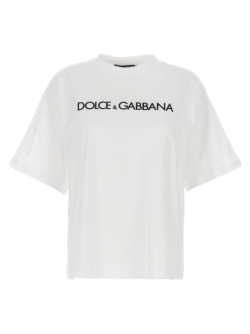 Dolce & Gabbana Vit T-shirt i Bomull - Image 1