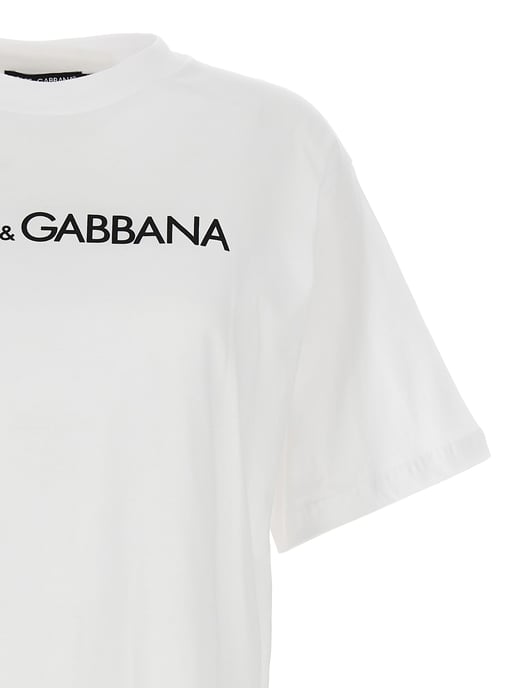 Dolce & Gabbana Vit T-shirt i Bomull - Image 3