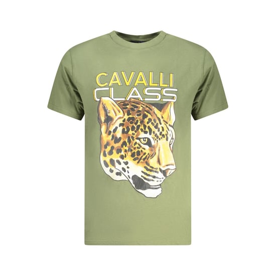 Cavalli Class Verde Bomull T-shirt för män - Image 1
