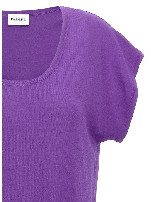 P.A.R.O.S.H. Lila Viskos T-shirt - Image 3