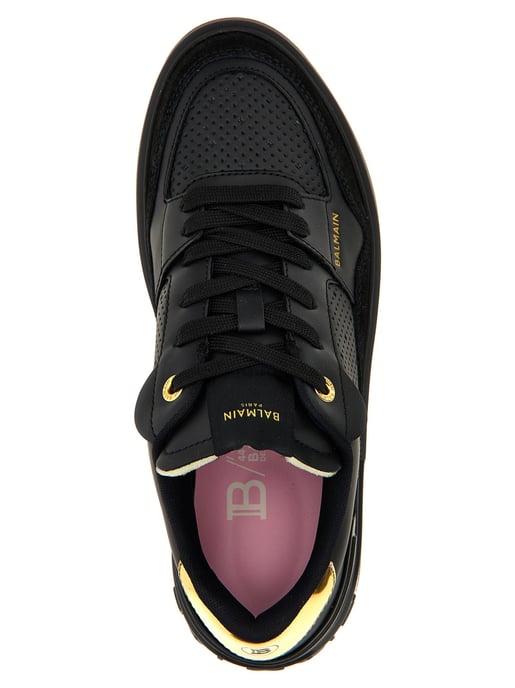 Balmain Svarta Kalvskinnssneakers - Image 4