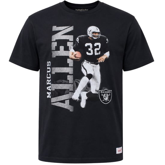 Mitchell & Ness NFL Las Vegas Riders Marcus Allen Mens Black T-Shirt - Image 1