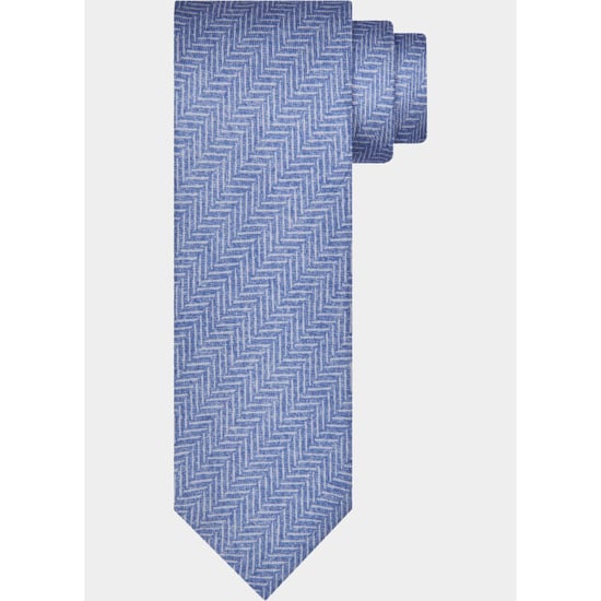 Profuomo Stropdas tie silk print light blue ppwa30022/b - Image 1