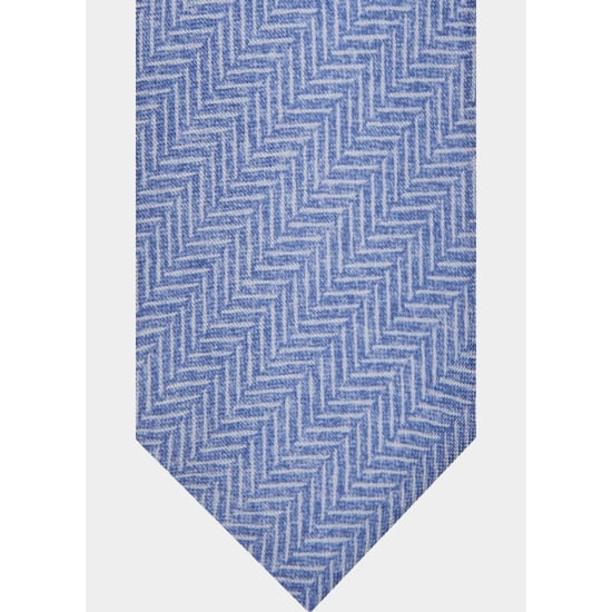 Profuomo Stropdas tie silk print light blue ppwa30022/b - Image 2