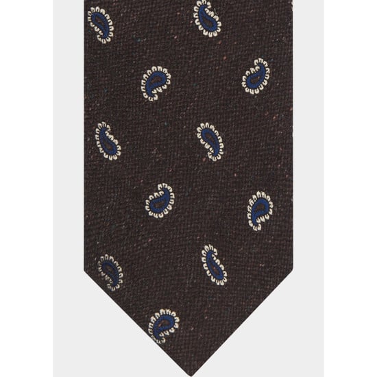 Profuomo Stropdas tie silk woven brown ppwa30006/a - Image 2
