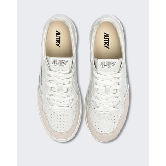 Autry Dames medalist low sneakers leer suède total white - Image 5