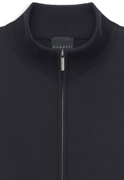 Bugatti Herren Gebreid vest met opstaande kraag en ritssluiting - Image 3