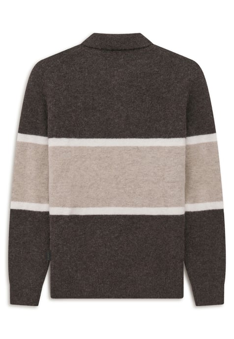 Bugatti Herren Poloshirt van wolmix met alpaca, colorblock - Image 5