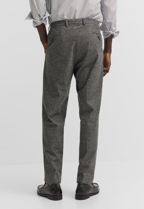 Bugatti Herren Broek met plooien Elio Relaxed Fit ruitpatroon - Image 2