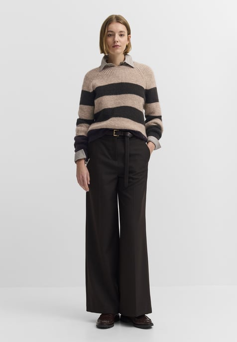 Bugatti Damen Trui met ronde hals, wolmix met alpaca - Image 3