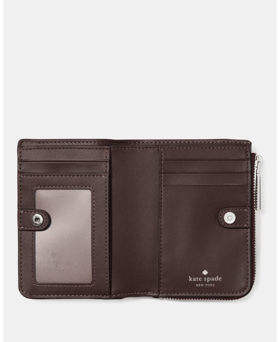 Shiny Leather Small L-Zip Wallet - Image 2