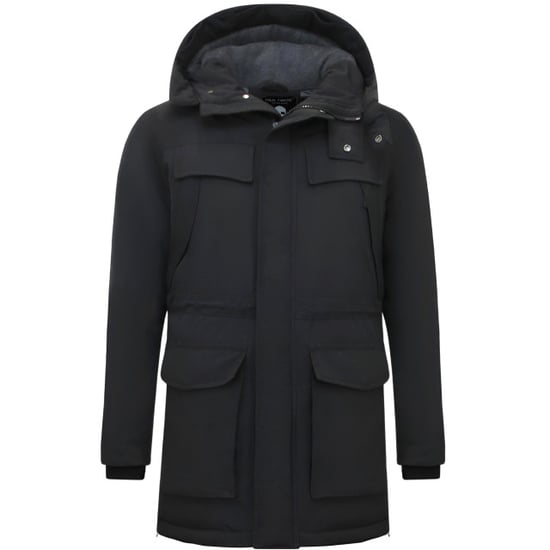 Enos Lange parka jas met capuchon - Image 1