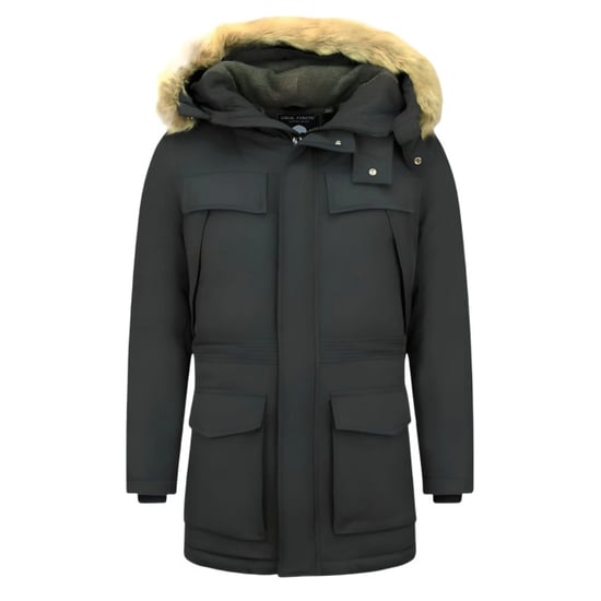 Enos Lange parka jas met bontkraag - Image 3