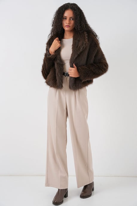 Regular Fit Faux Fur Coat - Image 2