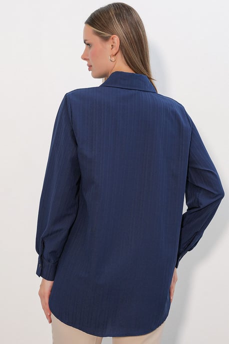 Ruffle Detailed Textured Shirt - Image 5