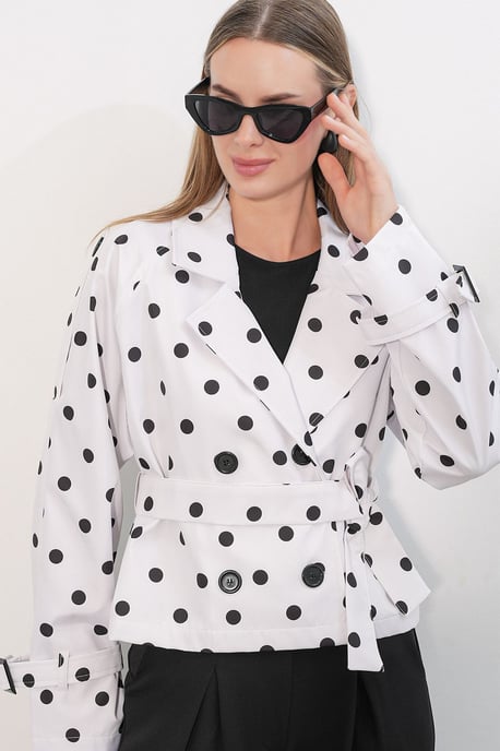 Short Belted Trench Coat - Image 3