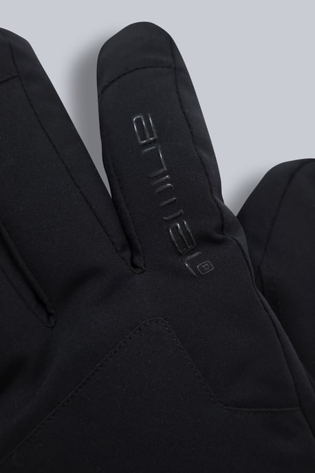'Edge' Men's Ski Gloves Waterproof Warm Cosy Padded Fleece Lined Winter Mittens Black - Image 4