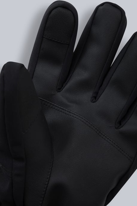'Edge' Men's Ski Gloves Waterproof Warm Cosy Padded Fleece Lined Winter Mittens Black - Image 5