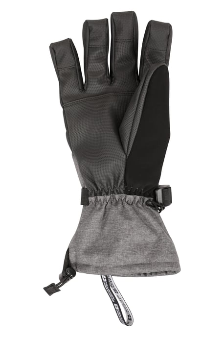 'Lodge' Men's Ski Gloves Lightweight Snowproof Warm Comfortable Winter Mittens Dark Grey - Image 3