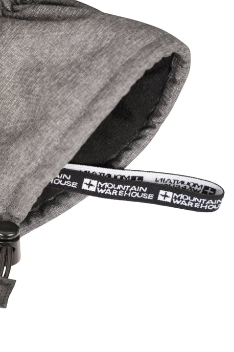 'Lodge' Men's Ski Gloves Lightweight Snowproof Warm Comfortable Winter Mittens Dark Grey - Image 6