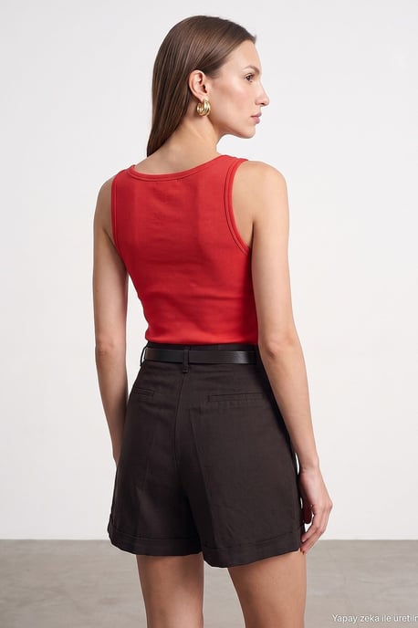 Slim Fit Sleeveless Jersey Cami Blouse - Image 2