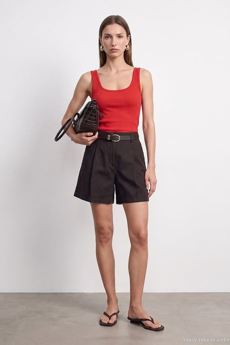 Slim Fit Sleeveless Jersey Cami Blouse - Image 4