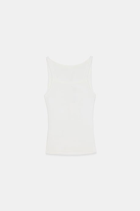 Ribbed Halterneck Sleeveless Blouse - Image 6