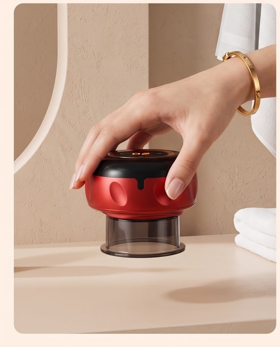 3-in-1 elektrisch verwarmend cuppingapparaat met massage en rood licht - Image 4