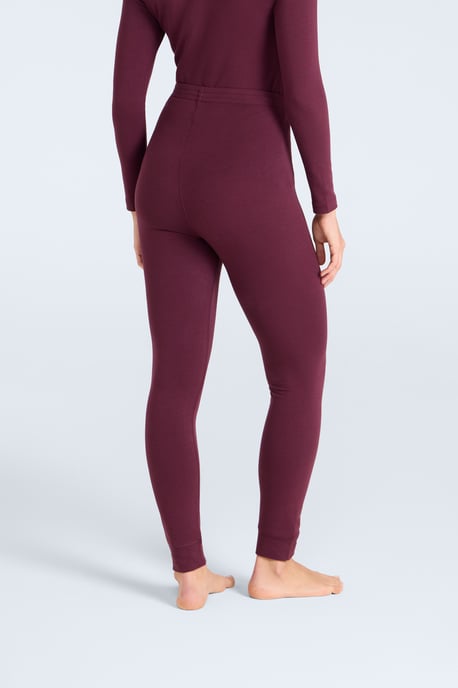 'Blaze' Women's Thermal Leggings Warm Cosy Base Layer Bottoms Burgundy - Image 3