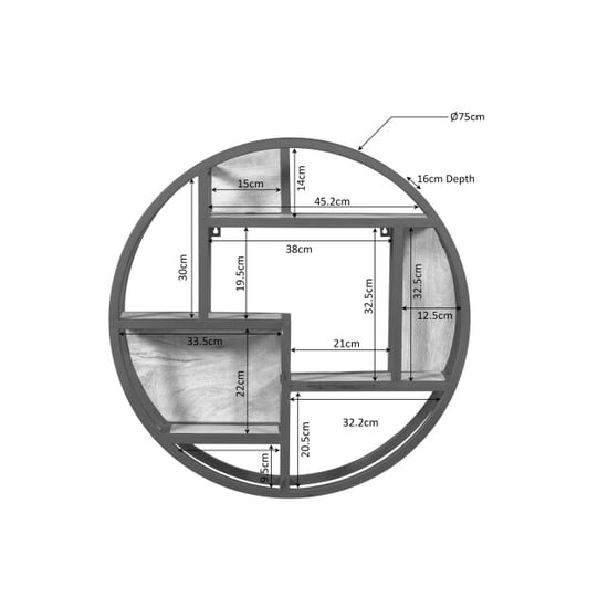 Starfurn wandrek ron - 16x75x75 cm - Image 2