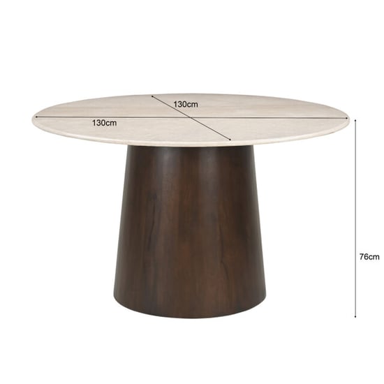 Brix eetkamertafel bottecino rond 130cm - - Image 6