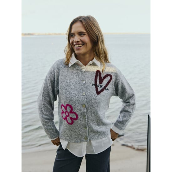 Free Quent Fqnomas-cardigan med.grey fuch - Image 1