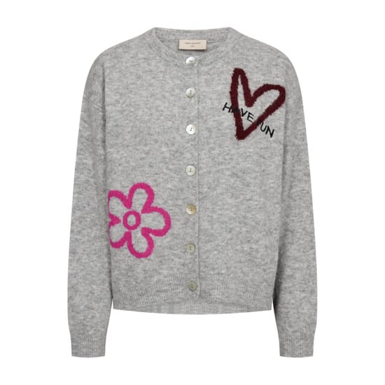 Free Quent Fqnomas-cardigan med.grey fuch - Image 3