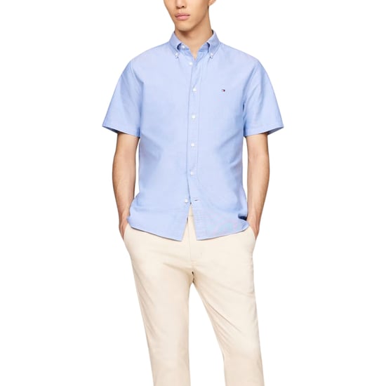 TOMMY HILFIGER Mens Shirt Oxford Lightweight Short Sleeve Regular Fit Summer NEW - Image 3