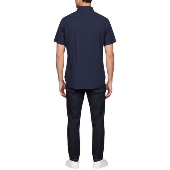 TOMMY HILFIGER Mens Shirt Oxford Lightweight Short Sleeve Regular Fit Summer NEW - Image 2
