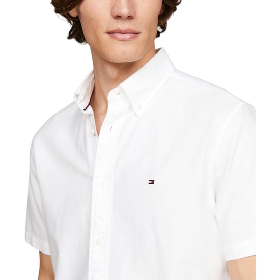 TOMMY HILFIGER Mens Shirt Oxford Lightweight Short Sleeve Regular Fit Summer NEW - Image 3