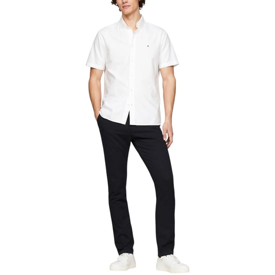 TOMMY HILFIGER Mens Shirt Oxford Lightweight Short Sleeve Regular Fit Summer NEW - Image 4