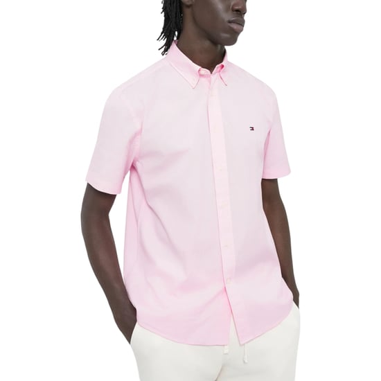 TOMMY HILFIGER Mens Shirt Oxford Lightweight Short Sleeve Regular Fit Summer NEW - Image 2