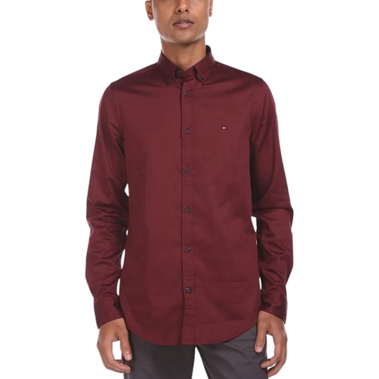 TOMMY HILFIGER Mens Shirts Regular Fit Oxford Long Sleeve Casual Cotton Formal - Image 1