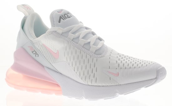 Nike Girls Trainers Air Max 270 Gs Lace Up white pink - Image 1