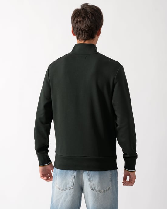 Regular Fit Long Sleeve Logo Detail Sweatshirt in Dark Grey - Image 2