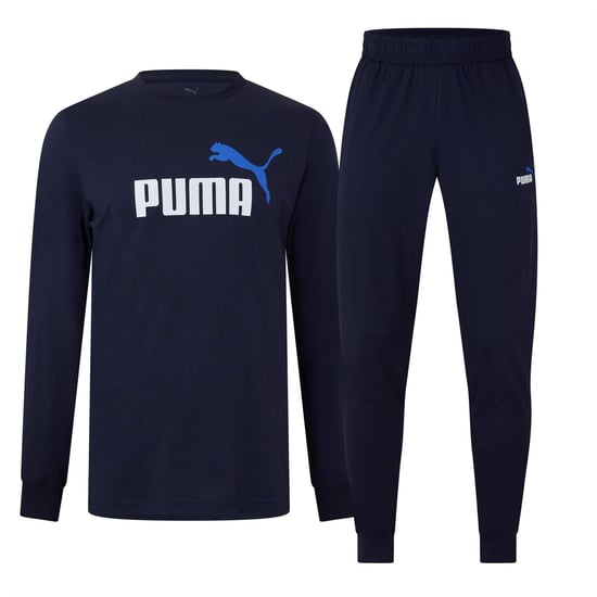 Men's Puma Leisurewear Long Fleece Full Tracksuit in New Navy - Image 1