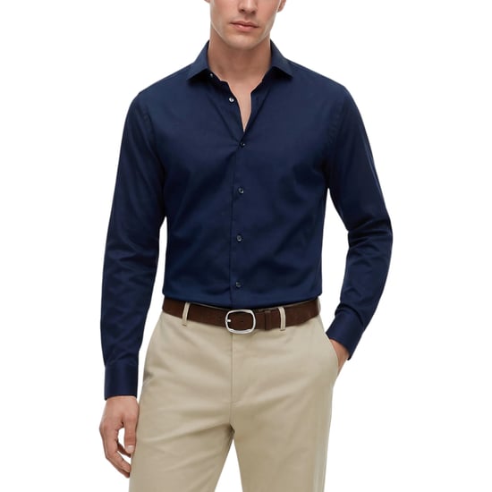 TOMMY HILFIGER Mens Shirts Slim Fit Oxford Long Sleeve Casual Cotton Formal Top - Image 1