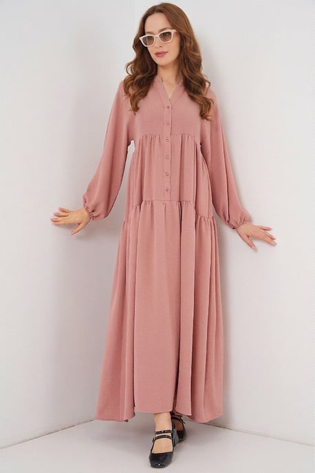 Printed V-Neck Maxi Dress - Image 1