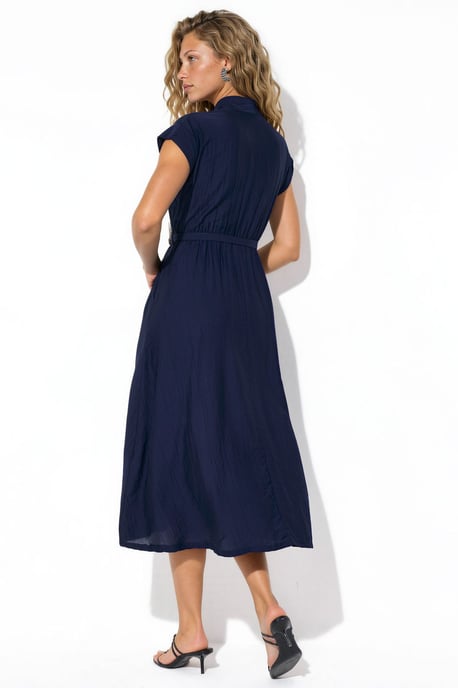 Textured Belted Maxi Dress - Image 3