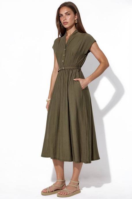 Textured Belted Maxi Dress - Image 2