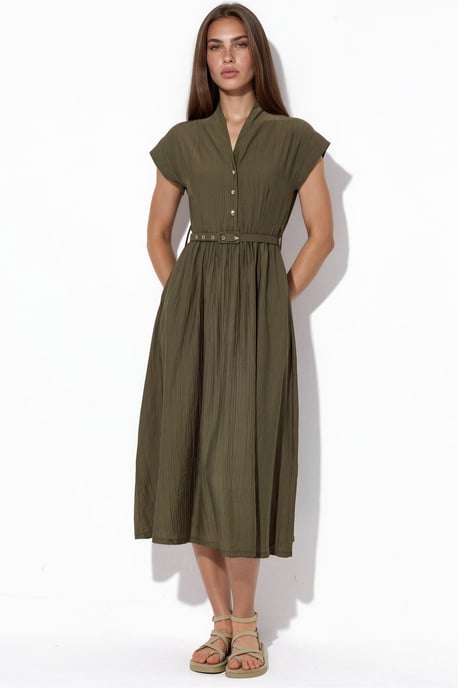 Textured Belted Maxi Dress - Image 5